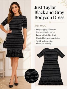 Bodycon Body Shaper Dress - Size Small